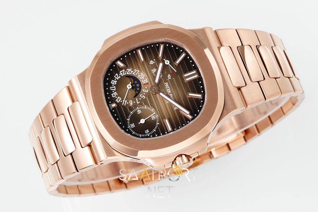 Patek Philippe Nautilus 5712 Rose Gold Çelik Kordon  Super Clone ETA