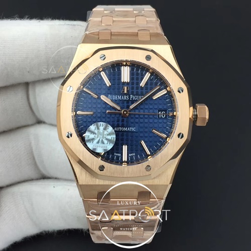 Royal Oak 37mm 15450 RG JF 1-1 Best Edition Blue Dial on RG Bracelet A3120 V3