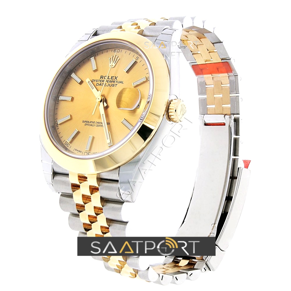 Rolex Datejust 41 Stainless Gold Jubilee Watch Champagne Dial 126303 ETA