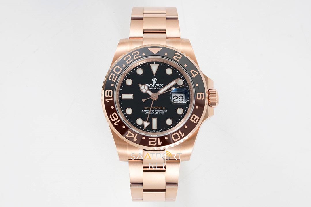 Rolex Gmt Master II 126715CHNR Full Rose Gold Root Beer Clean Factory