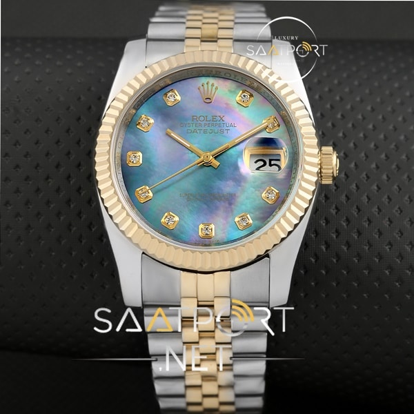 Rolex Date just sedef kadran 36 mm replika saatler