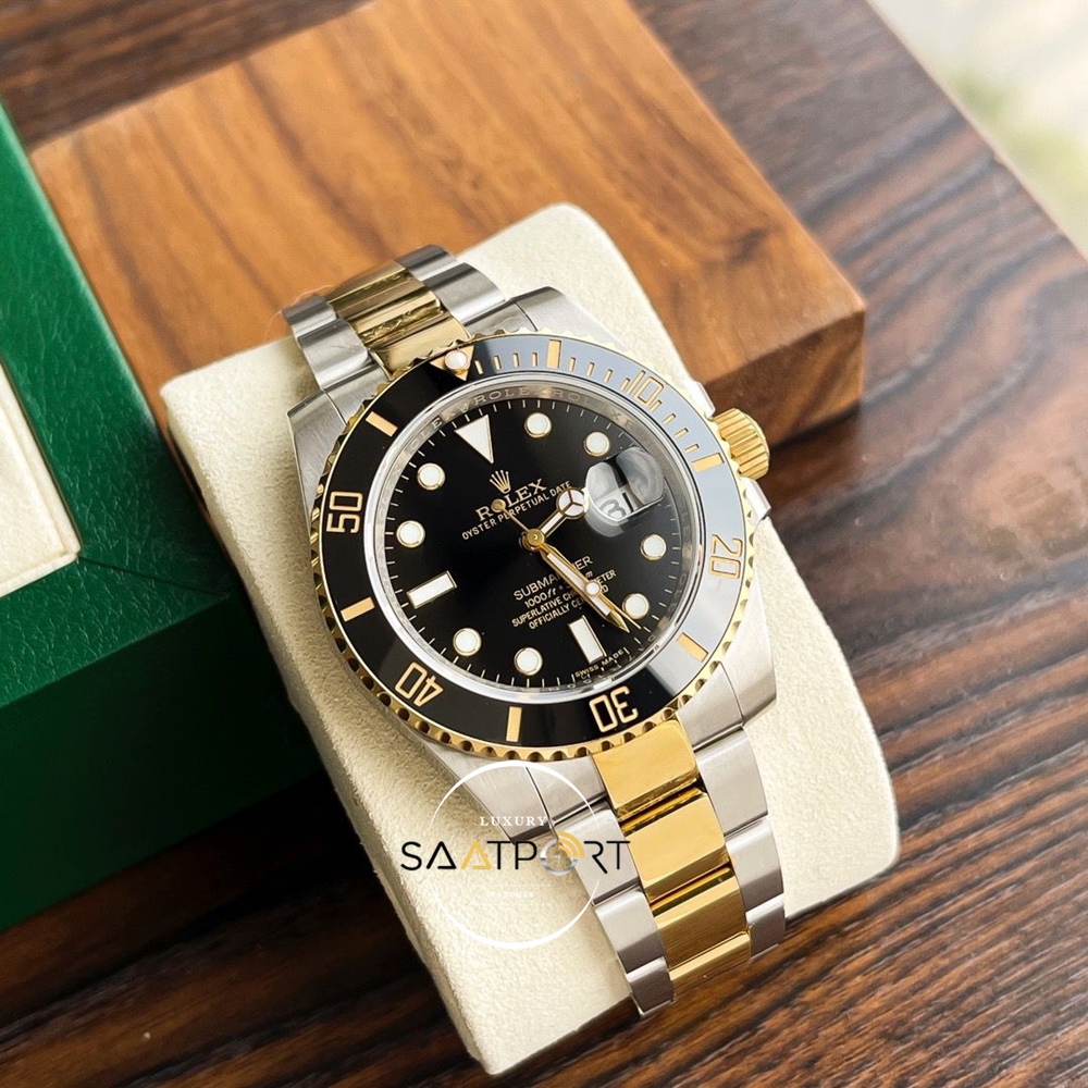 Rolex Submariner 116613LN 18K Altın Kaplama Siyah Kadran Super Clone ETA