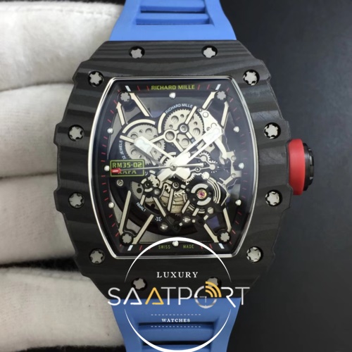 RM035-02 Rafael Nadal Forge Carbon Titanium Case KVF Best Edition Skeleton Dial Red