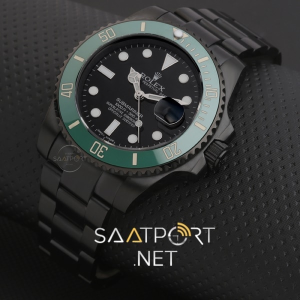 Rolex Submariner Pvd Kapmala 50.Yıl Özel Siyah Kadran Yeşil Bezel