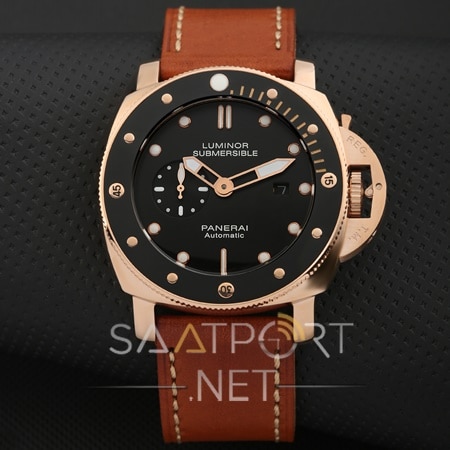 Panerai Luminor Submersible  Acciaio &amp; Oro Rosso 42mm Taba Kordon