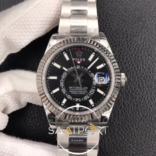 Rolex Sky-Dweller 326934 Siyah Kadran 42mm 1:1 Super Clone ETA