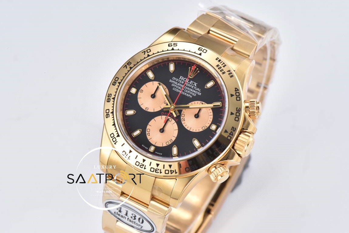 Rolex Daytona Clean Factory 116508 Siyah Kadran 40 mm Super Clone ETA