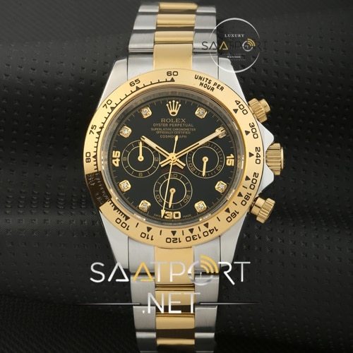 Rolex Daytona Two Tone Taşlı Otomatik Saat Modeli