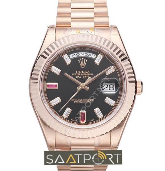 Rolex Day Date Replika Ruby Eta Saat 3255 Mekanizma