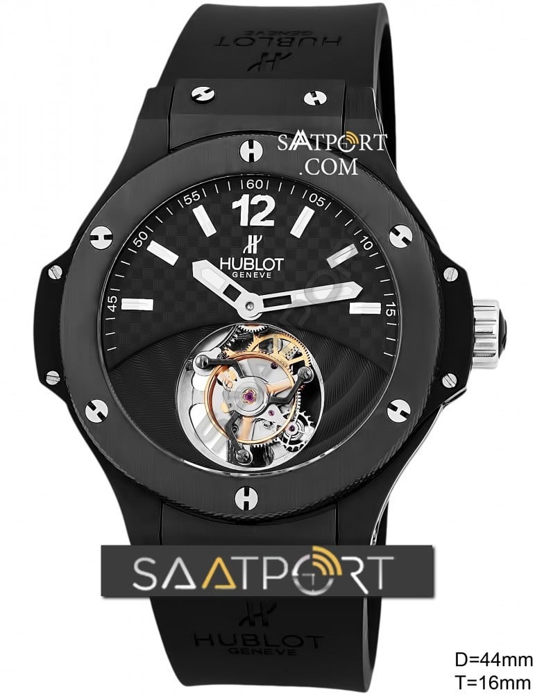 HUBLOT TOURBILLON SOLO BANG BLACK CERAMIC 305.CM.134.RX MENS