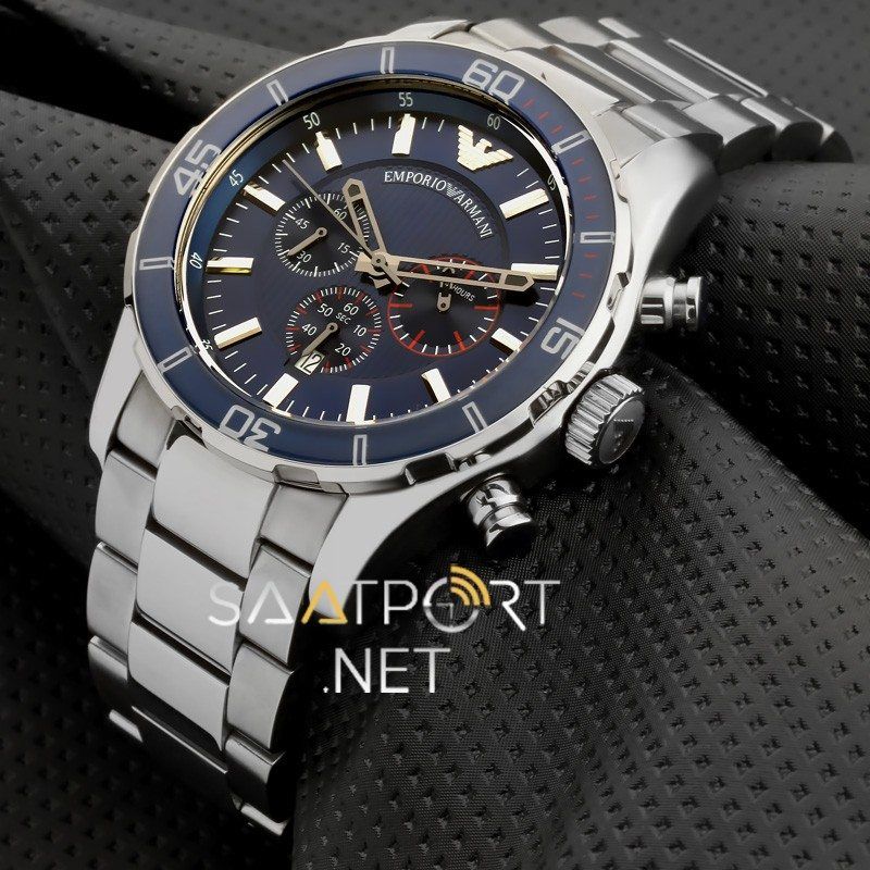 Emporio Armani Lacivert AR5935 Chronograph