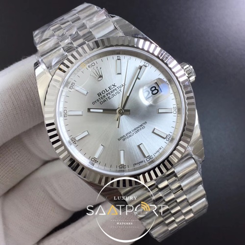 Rolex DateJust 41 126334 904L  Noob 1-1 Best Edition Silver Dial on Jubilee Bracelet 3235