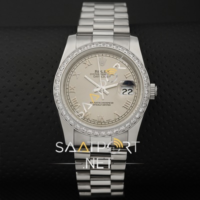 Rolex datejust taşlı bayan kol saati 36mm