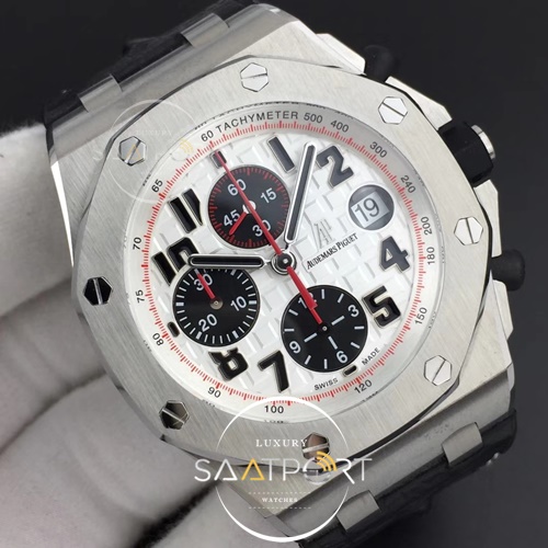 Royal Oak Offshore JF 1-1 Best Edition Silver Themes on Black Leather Strap A3126 V2