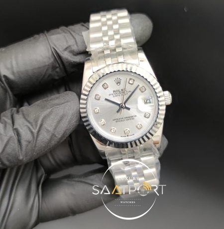 Rolex Datejust Taşlı Gri Kadran Jubile Kordon Otomatik Mekanizma