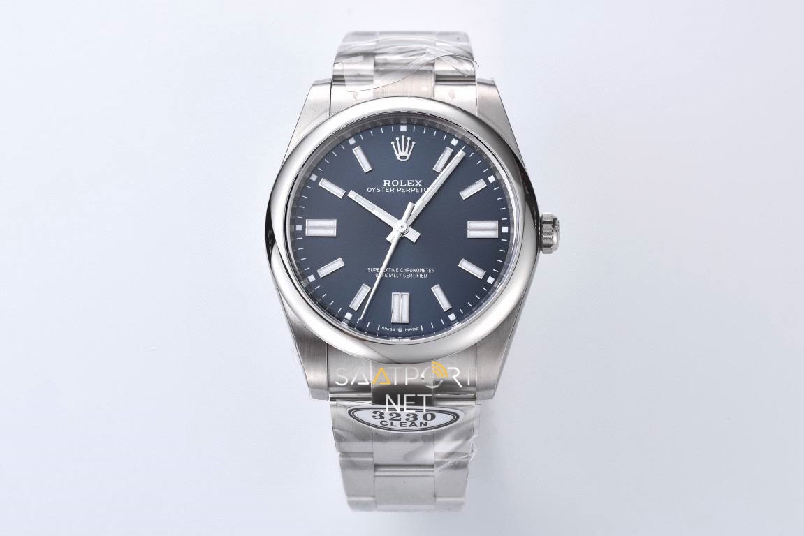 Rolex Oyster Perpetual 41mm Mavi Kadran 124300 Super Clone Eta Clean