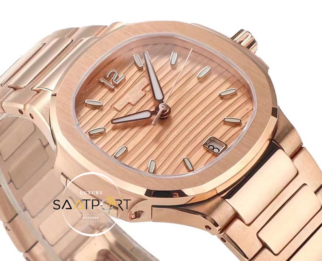 Patek Philippe Nautilus 7118 Pembe Kadran 35mm Rose Kasa Eta