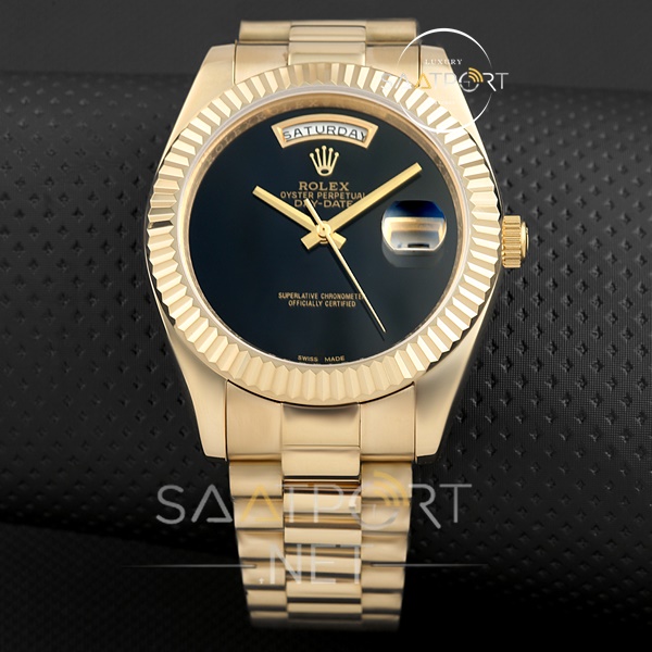 Rolex Day Date Siyah Bezel Otomatik Saat