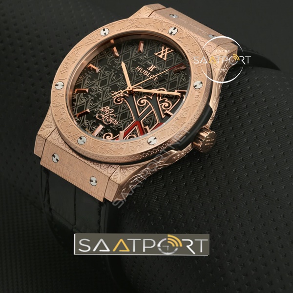 Hublot  Gold modelleri otomatik işlemeli