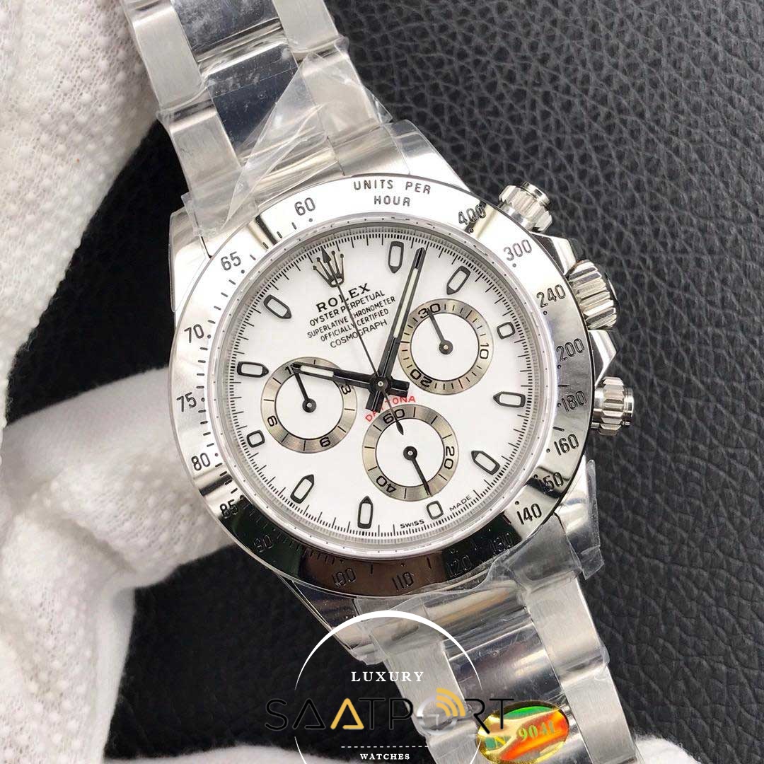 Rolex 116520 Daytona Noob Factory V4 4130 Eta Mekanizma 904L Kasa