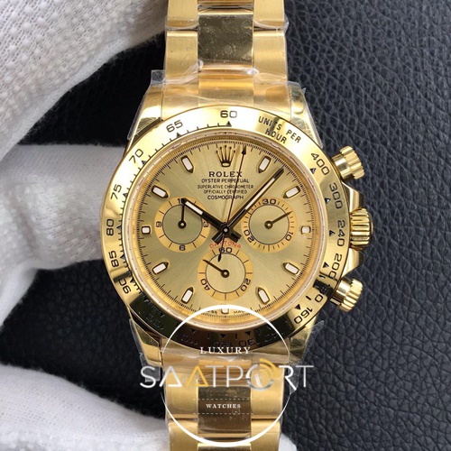 Rolex Eta Saat 116508 Daytona Gold Kadran Gold Kasa 4130 Eta Mekanizma