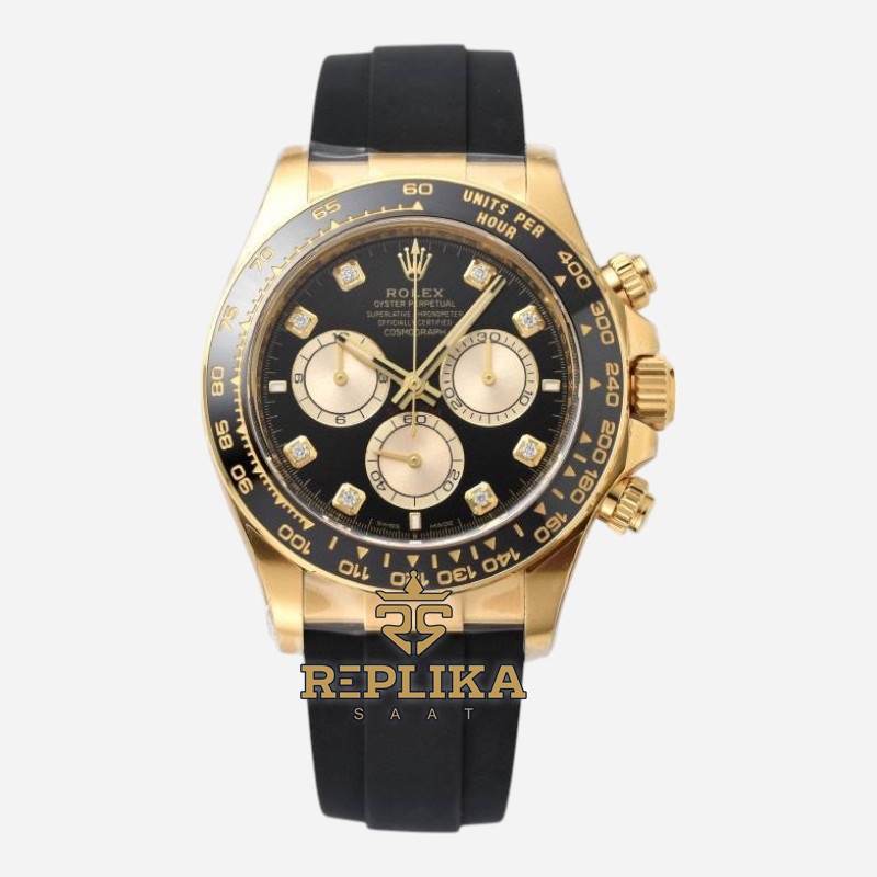 Rolex Daytona 126518LN Baget 40mm Siyah Kadran Oysterflex Clean 4131 Super Clone ETA