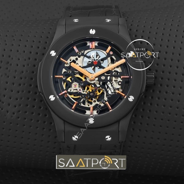 Hublot türbülonlu saat pvd kaplama silikon