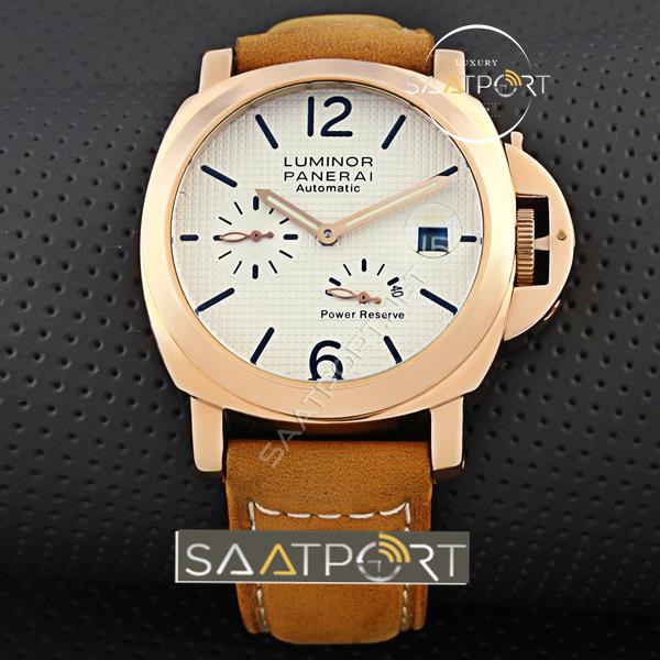 Luminor Panerai Automatic Taba kordon beyaz kadran