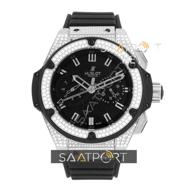 Hublot King Power silver taşlı