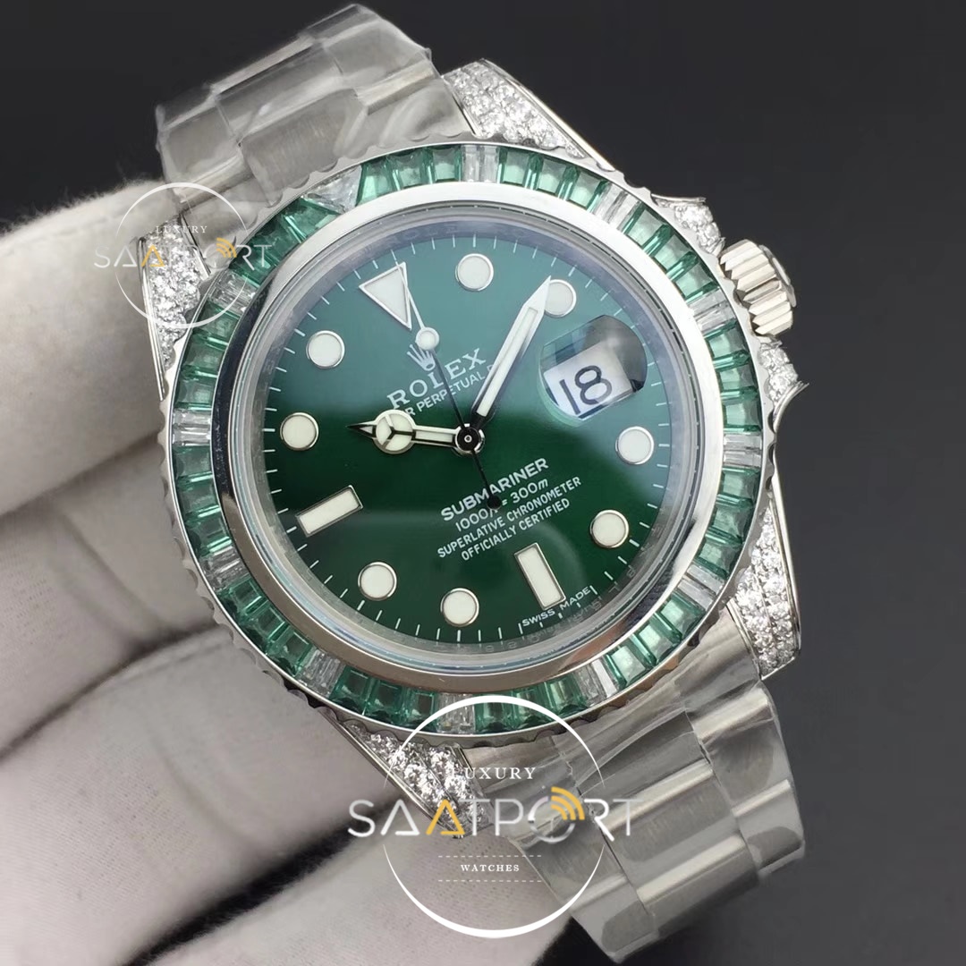 Rolex Submariner 116610 LV Green Diamonds Bezel Noob