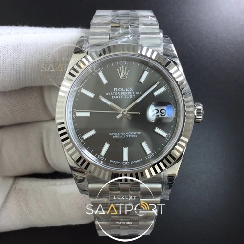 Rolex DateJust 41 126334 904L NOOB 1-1 Best Edition Gray Dial on Jubilee Bracelet Super Clone