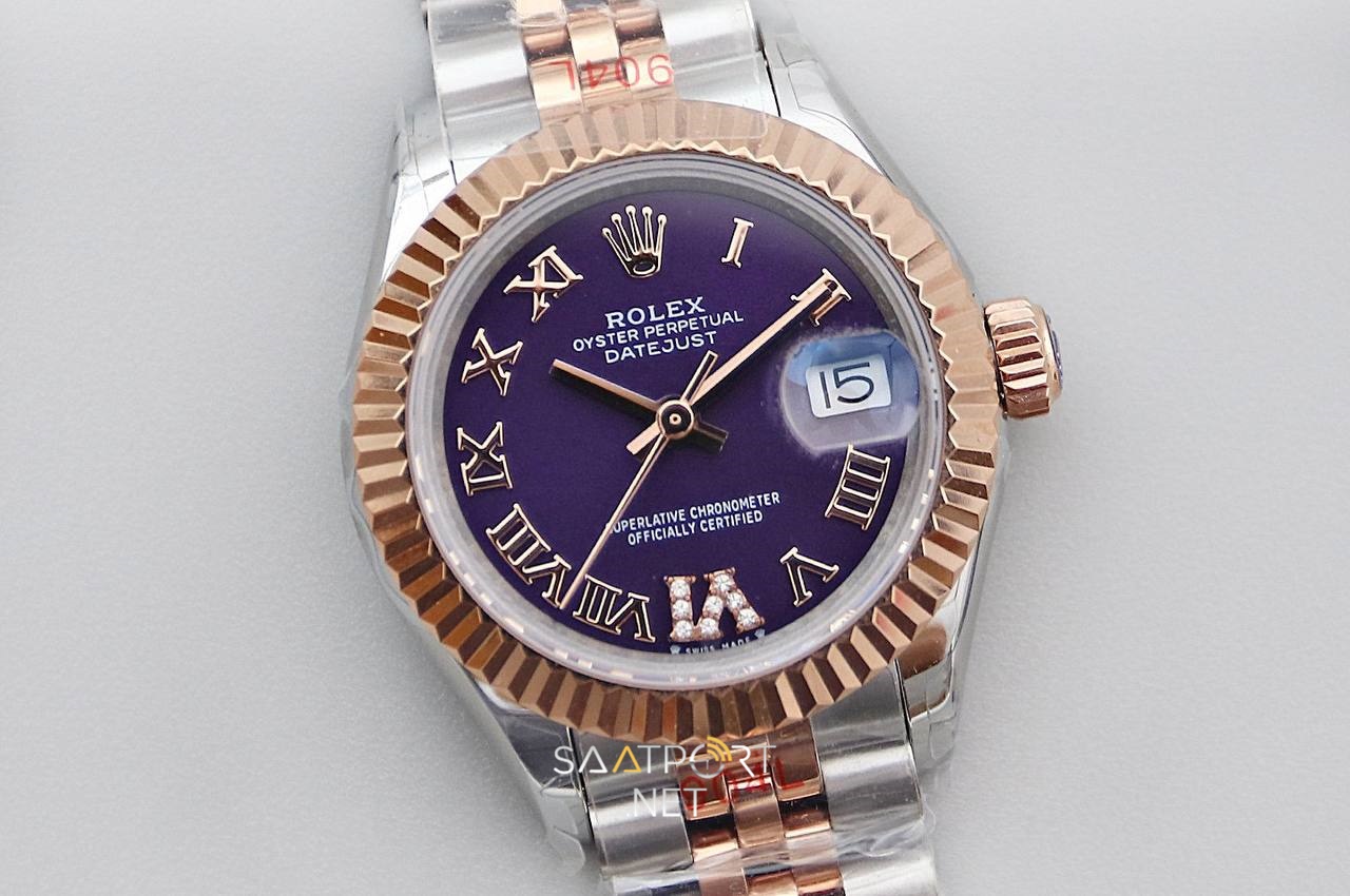 Rolex Datejust 28mm Two Tone Rose Eta