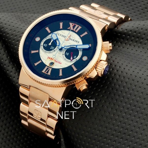 Ulysse Nardin Maxi Marine Rose Gold Ref 356-66-8-354