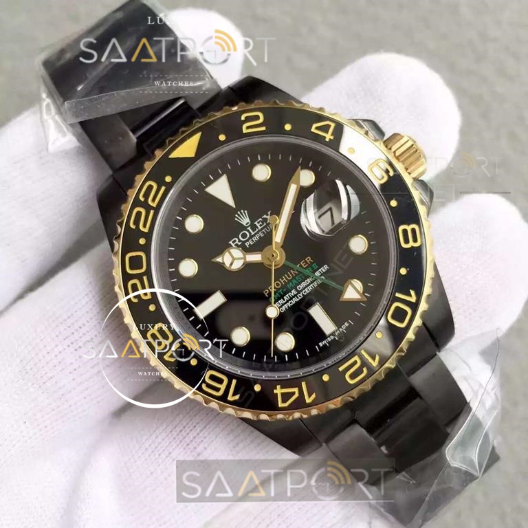 Rolex GMT-Master II Pro Hunter DLC Gold Black Ceramic 116710 ETA