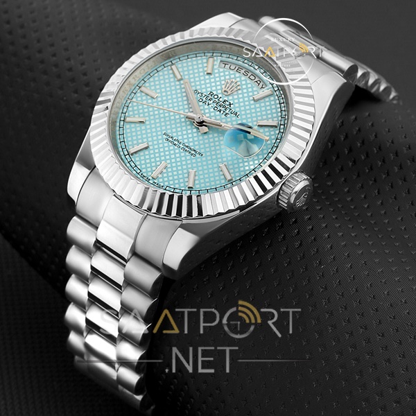 Replika Saat Rolex Day Date Turkuaz Blue