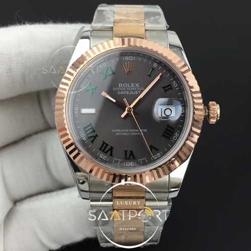 Rolex 126333 DateJust II 41mm GMF Best Edition Roman Green Gray Dial Super Clone ETA