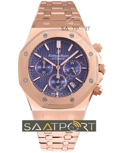 Audemars Piguet Pilli Cronometreli Rose kasa mavi kadran