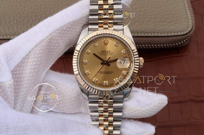 Replika Rolex Datejust 36mm Sarı Kadran