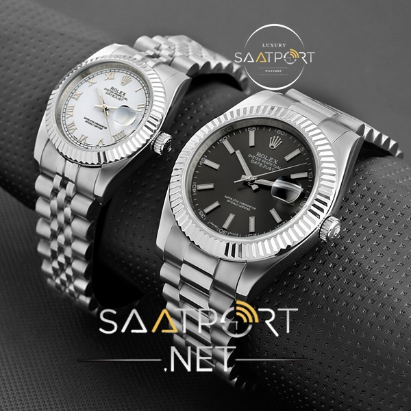 Rolex bayan saatleri date just beyaz ve Gri kadran