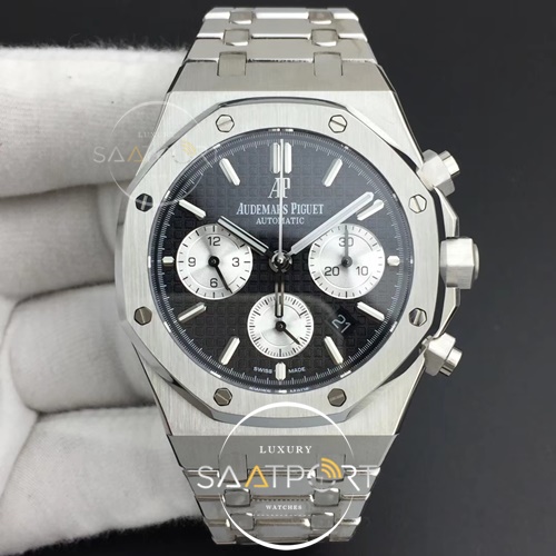 Royal Oak Chronograph SS BF Best Edition BlackWhite Dial on SS Bracelet A7750