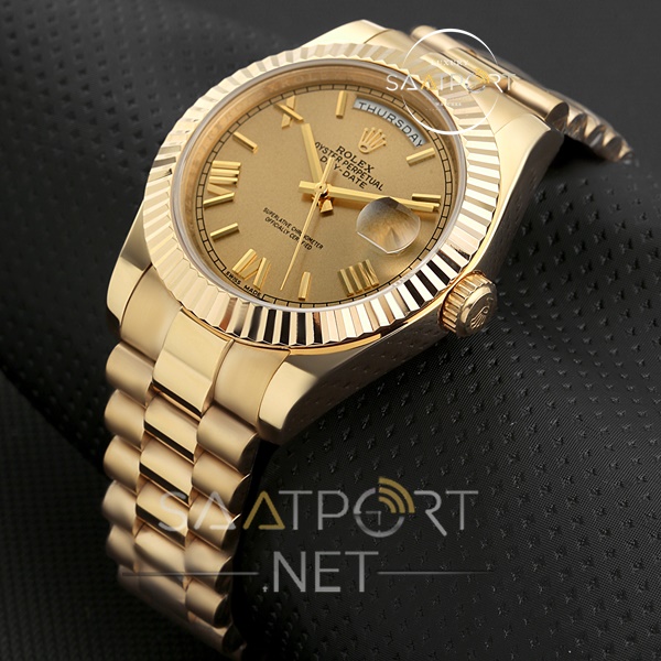 Rolex Day Date Sarı Kadran Full Sarı Renk Replika Saat