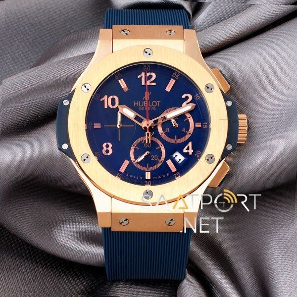 HubLot Big Bang Lacivert Gold Chronograph