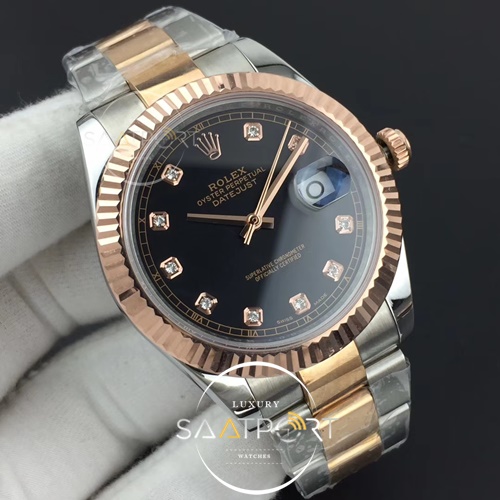 Rolex DateJust II 41mm 126333 GMF 1-1 Wrapped Black Diamond Dial Super Clone 3235 ETA