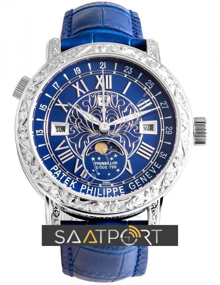 Patek Philippe Sky Moon Tourbillon 6002G Mavi Kadran