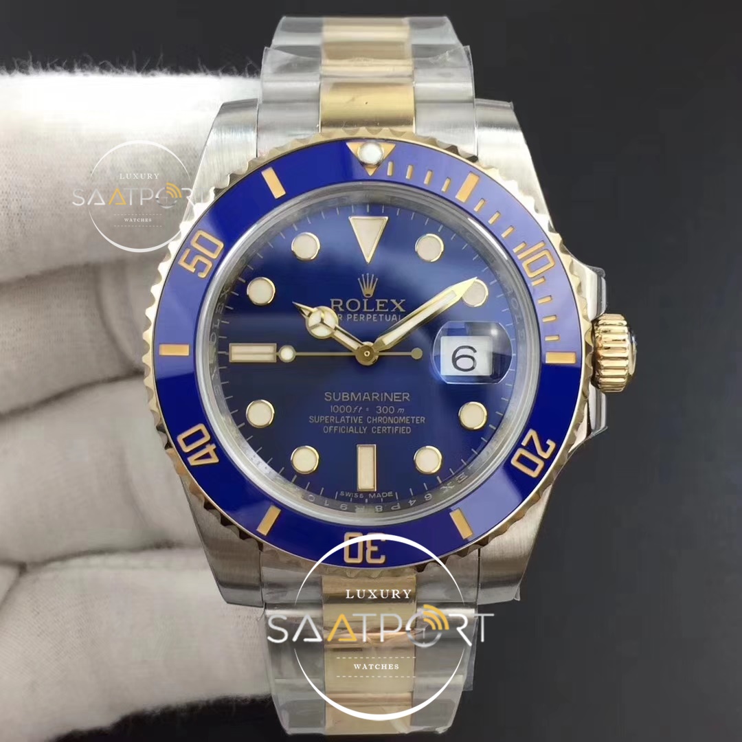 Rolex Submariner 116613 LB Noob 11 Best Edition YG Wrapped Bezel Blue Dial  A2836 V8