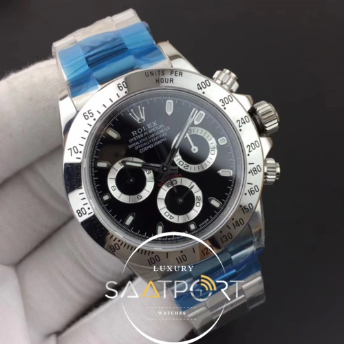 Rolex 116520 Daytona Noob 11 904L Case and Bracelet Black Dial 4130 ETA