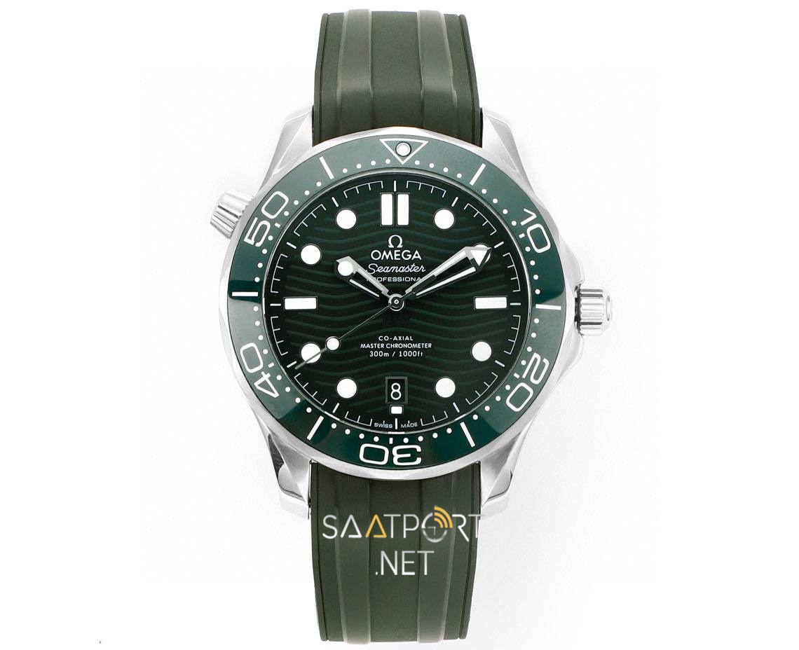 Omega Seamaster Diver 300M Green Rubber Super Clone Eta