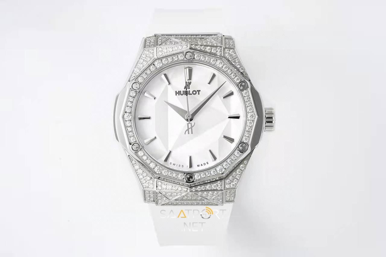 HublotHublot Classic Fusion Orlinski Titanium White Pave Super Clone ETA