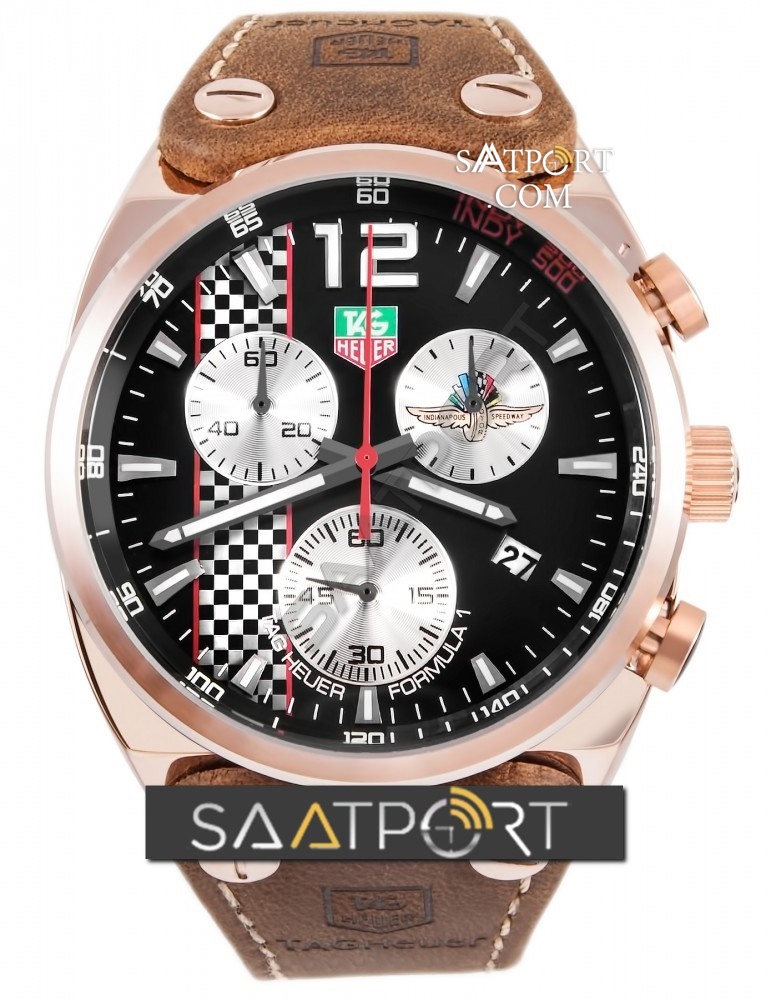 Tag Heuer Mclaren F1 Rose Kasa Chronograph Racer Siyah Kadran