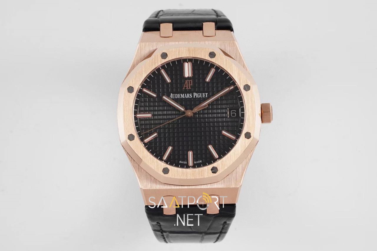 Audemas Piguet 15500 Rose Gold  Deri Kordon Super Clone Eta V3